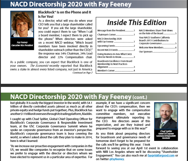 NACD Newsletter January